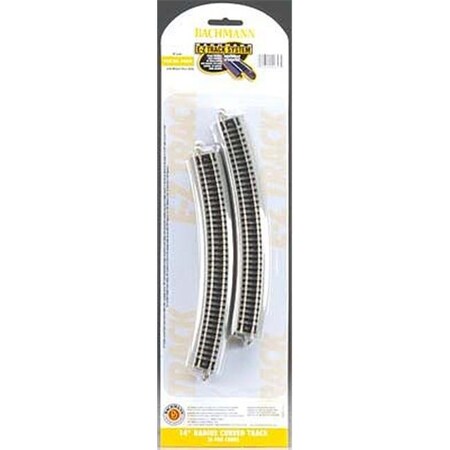 Bachmann Industries Bachmann BAC44853 N 14 in. Radius Curve Scale Nickel Silver Model Train Track - 6 Pieces BAC44853